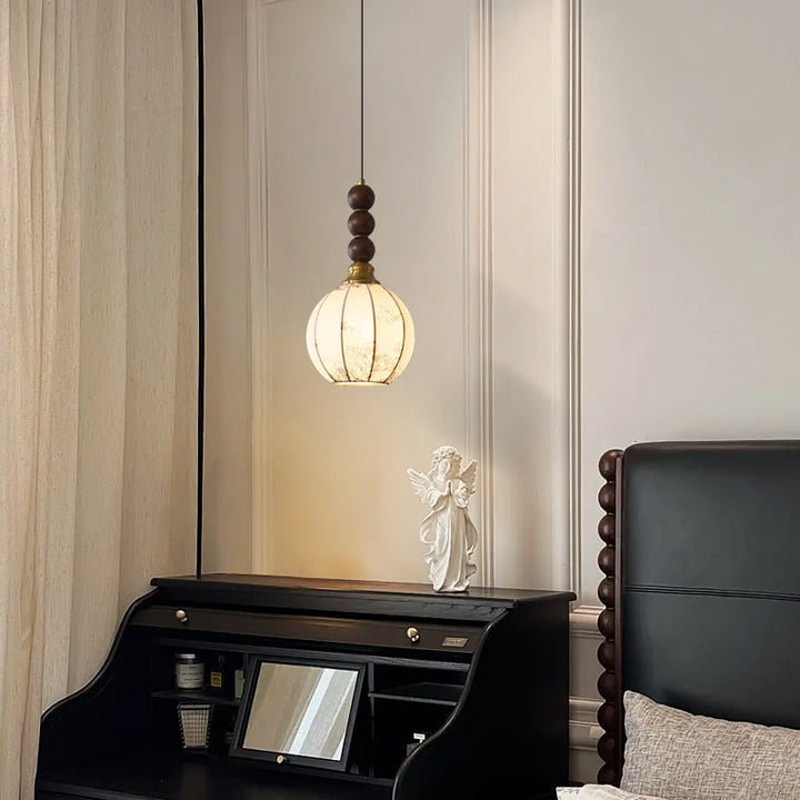 Avshaara Suspension en Tissu Vintage et Bois - Neutralighting