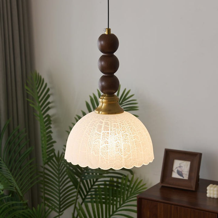 Avshaara Suspension en Tissu Vintage et Bois - Neutralighting