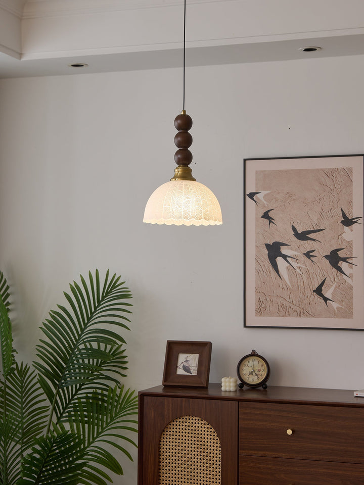 Avshaara Suspension en Tissu Vintage et Bois - Neutralighting
