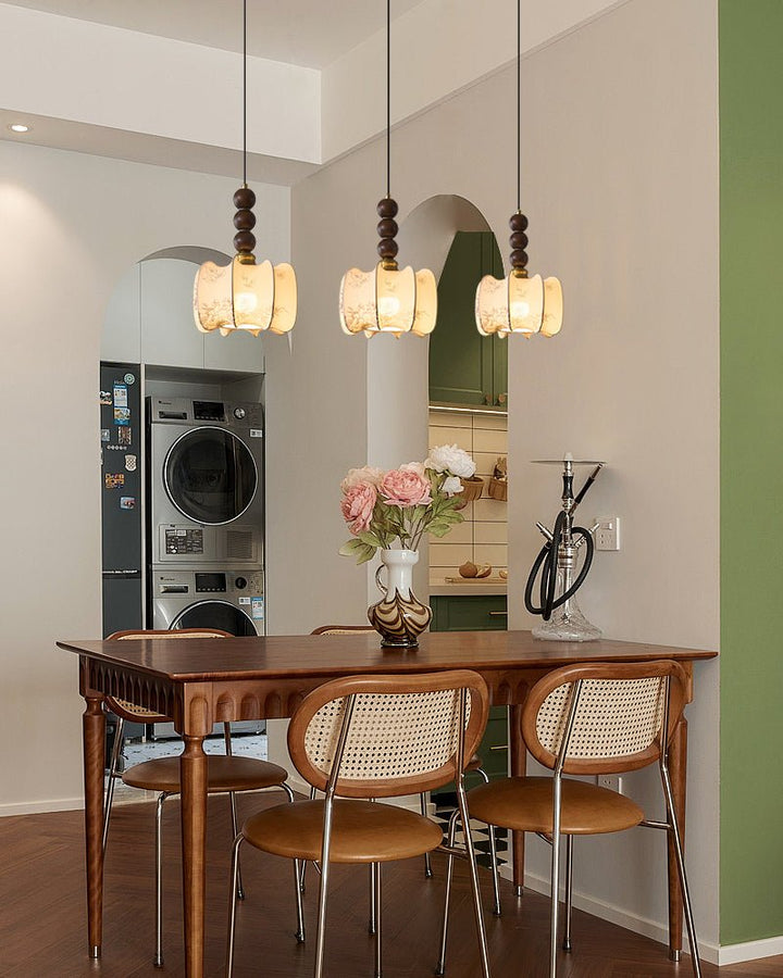 Avshaara Suspension en Tissu Vintage et Bois - Neutralighting