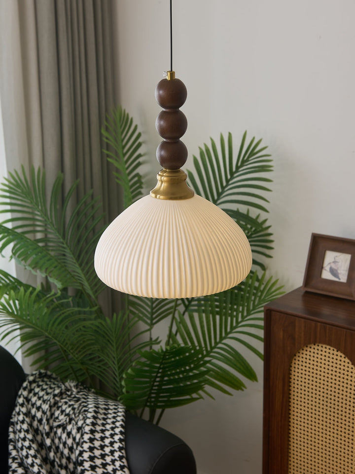 Avshaara Suspension en Tissu Vintage et Bois - Neutralighting