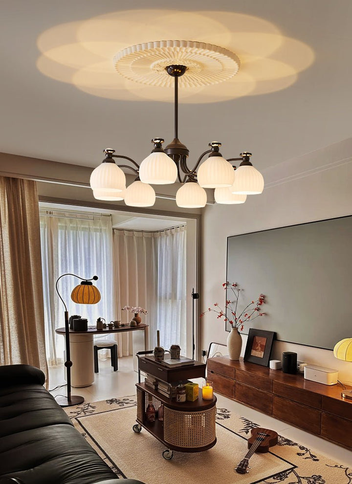 Calaeor Chandelier Premium Élégance en Verre - Neutralighting