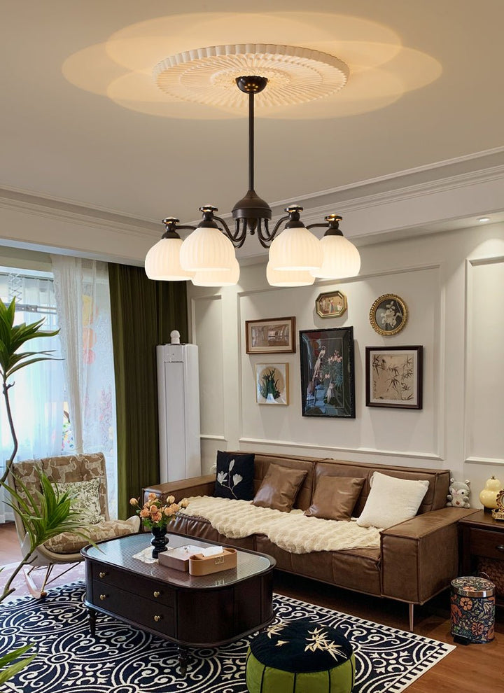 Calaeor Chandelier Premium Élégance en Verre - Neutralighting