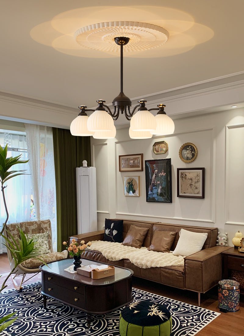 Calaeor Chandelier Premium Élégance en Verre - Neutralighting