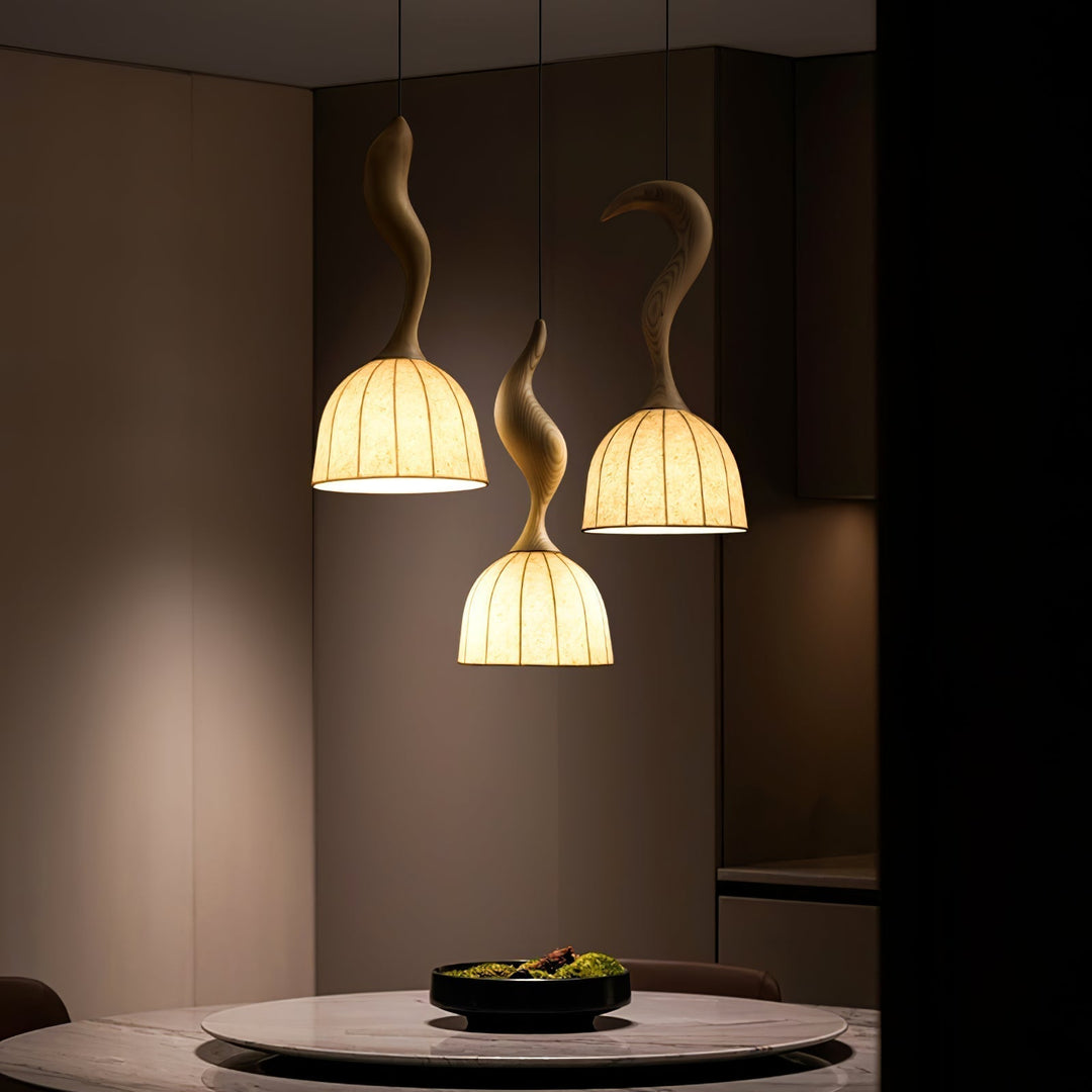 Colire Créativité Tordu Bois Suspension Lumière - Neutralighting
