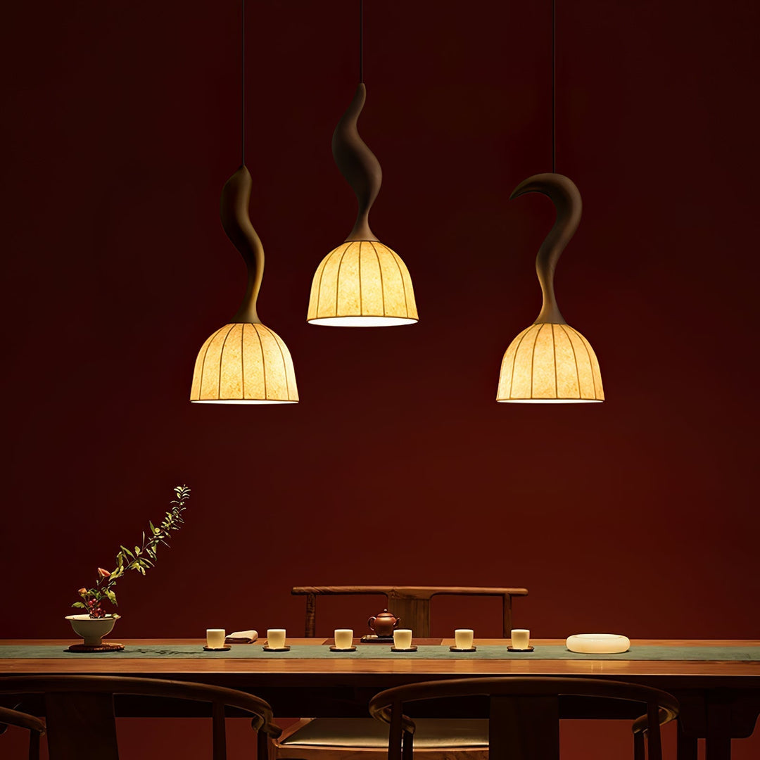 Colire Créativité Tordu Bois Suspension Lumière - Neutralighting