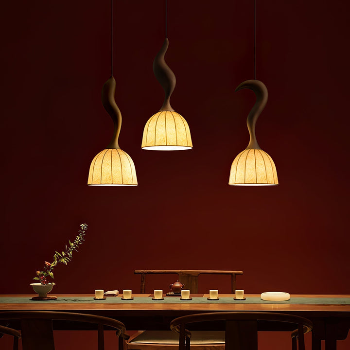 Colire Créativité Tordu Bois Suspension Lumière - Neutralighting