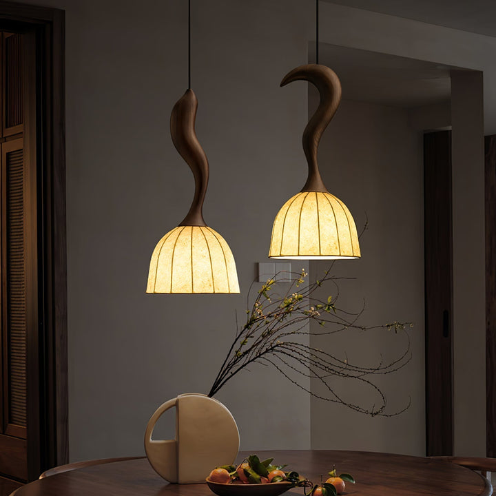 Colire Créativité Tordu Bois Suspension Lumière - Neutralighting