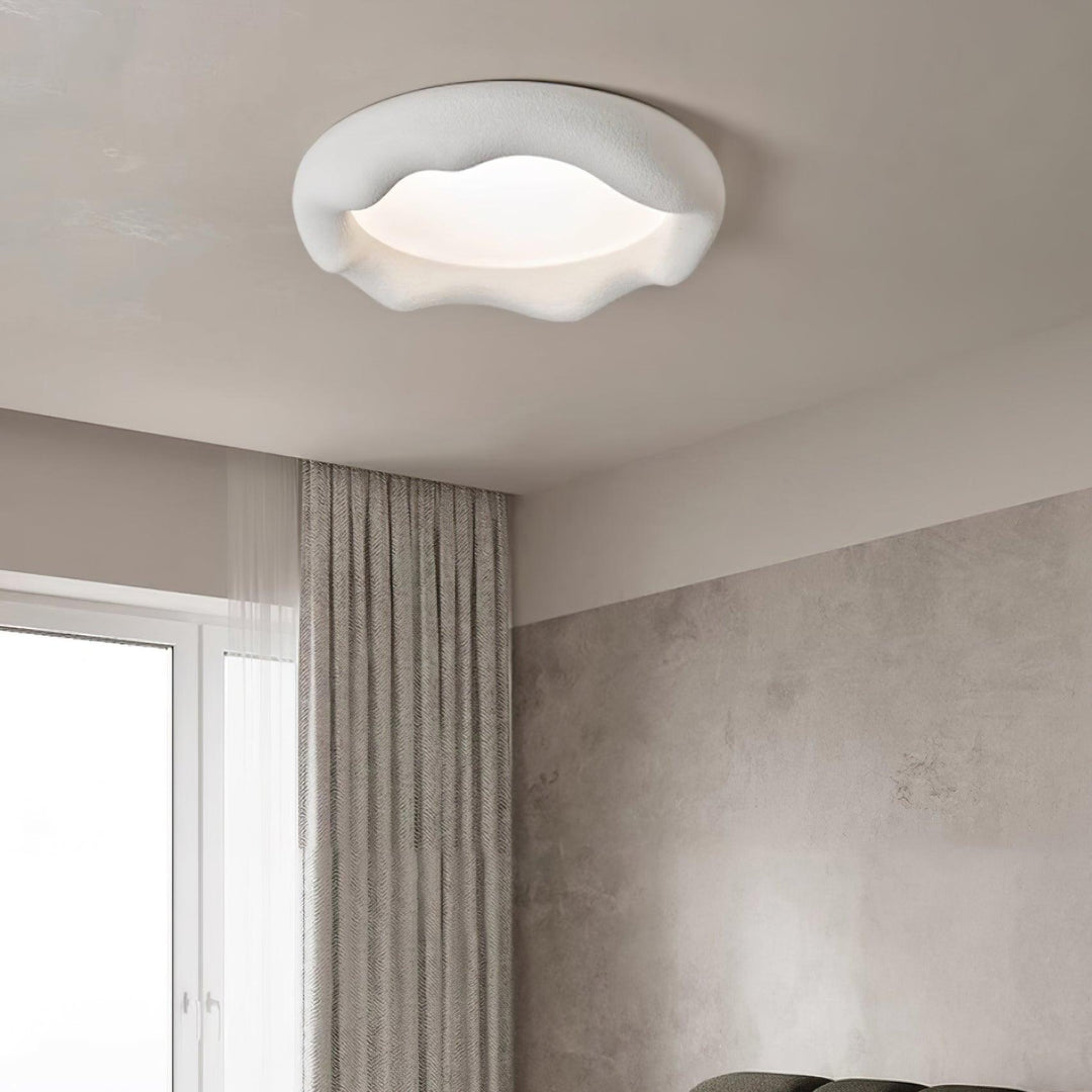 Vesperin Plafonnier en résine organique et fibre de verre, couleur beige - Neutralighting