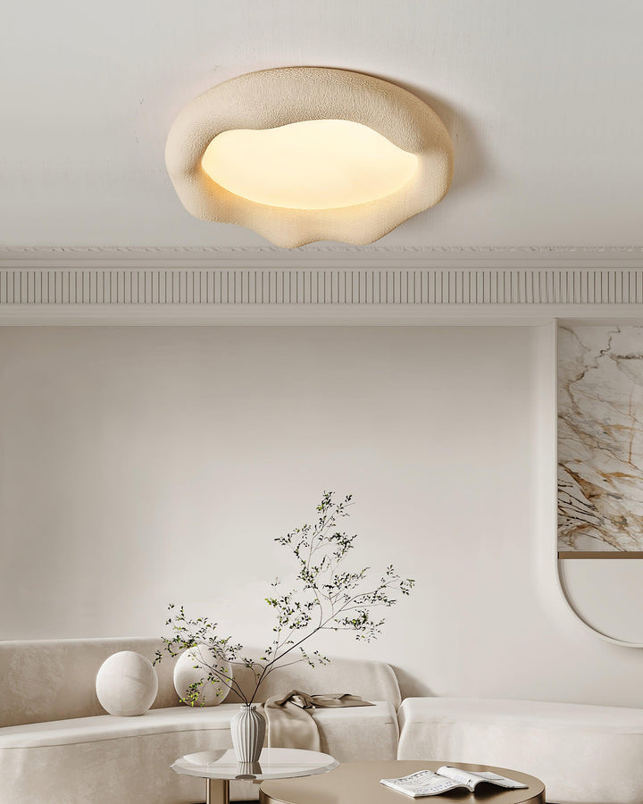 Vesperin Plafonnier en résine organique et fibre de verre, couleur beige - Neutralighting