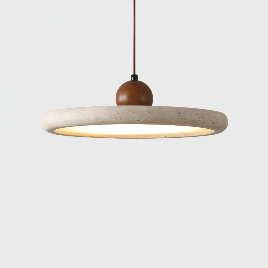 Eurliryra Suspension Disque Sphère en Travertin - Neutralighting