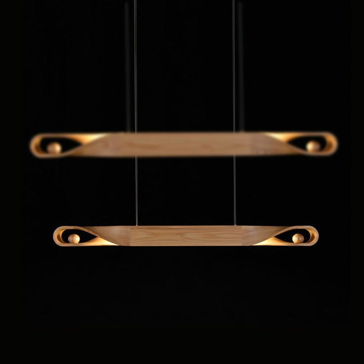Lustra Suspension en Bois Incurvé Minimaliste - Neutralighting