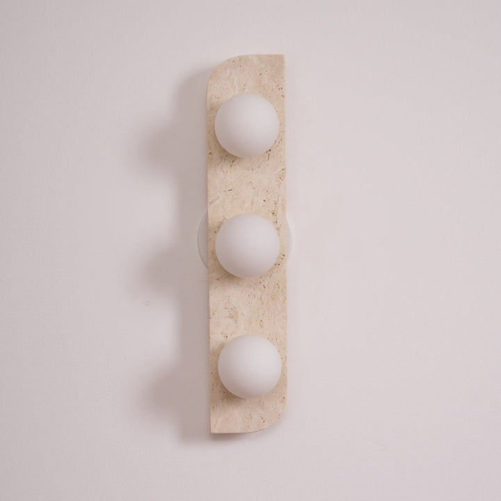 Zophaor Minimalist Travertine Plug-In Wall Light - Neutralighting