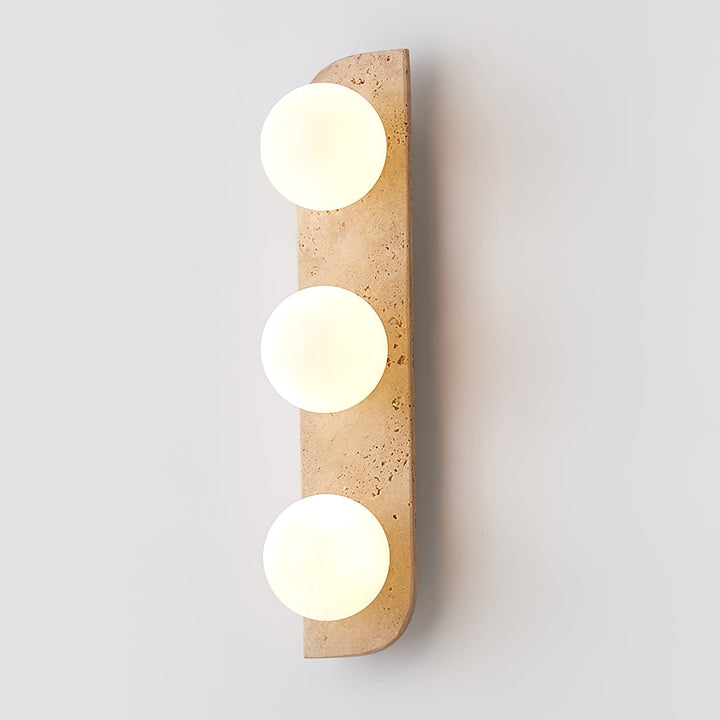 Zophaor Minimalist Travertine Plug-In Wall Light - Neutralighting