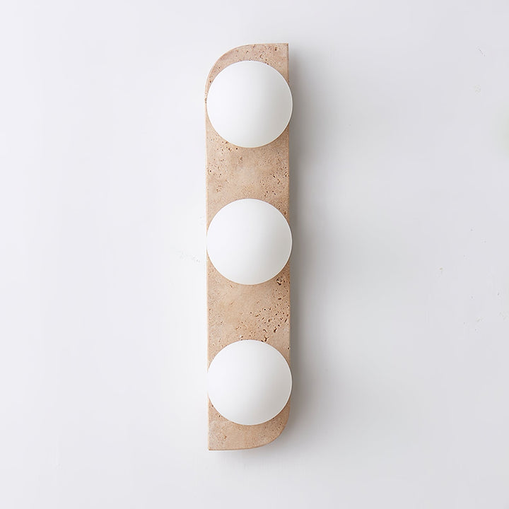 Zophaor Minimalist Travertine Plug-In Wall Light - Neutralighting