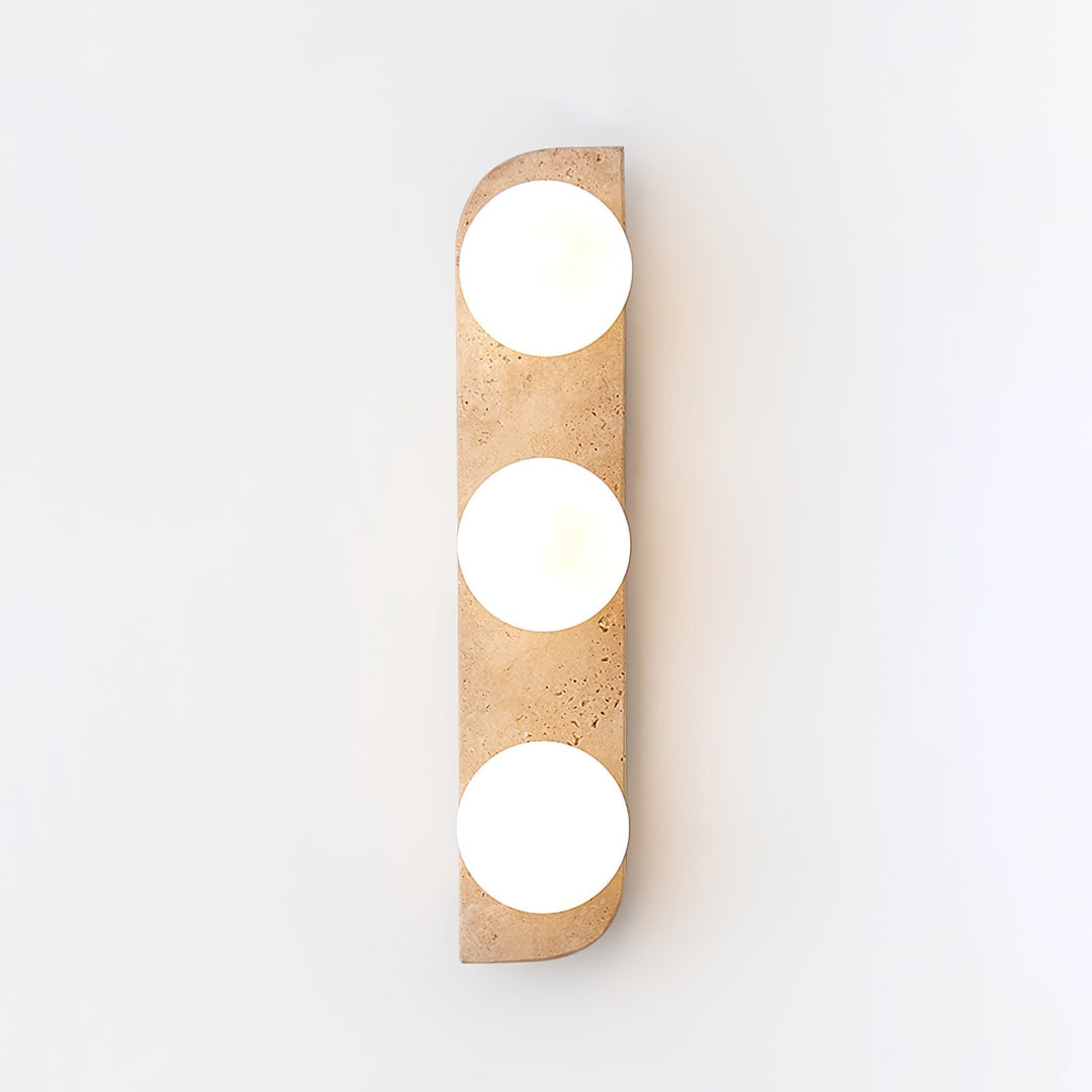 Zophaor Minimalist Travertine Plug-In Wall Light - Neutralighting