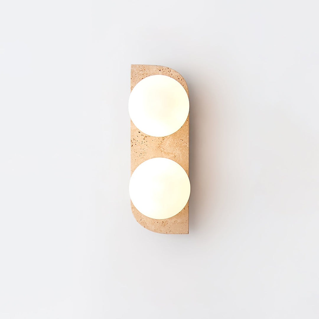 Zophaor Minimalist Travertine Plug-In Wall Light - Neutralighting