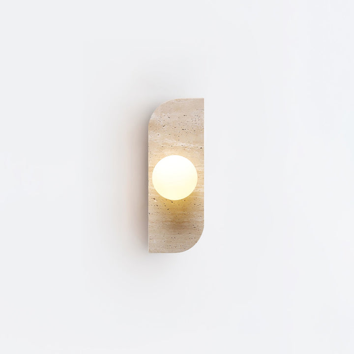 Zophaor Minimalist Travertine Plug-In Wall Light - Neutralighting