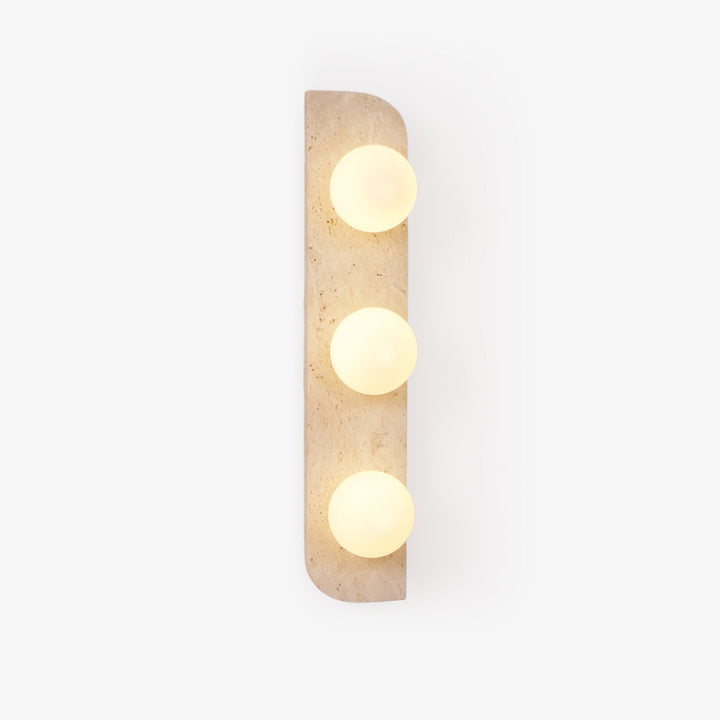 Zophaor Minimalist Travertine Plug-In Wall Light - Neutralighting