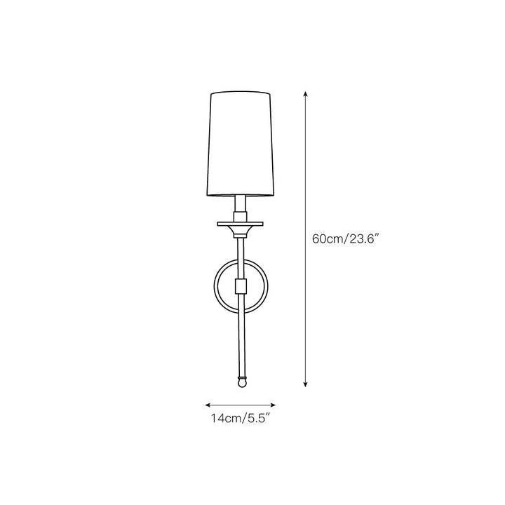 Esileth Applique Murale Laiton Tissu Vintage - Neutralighting