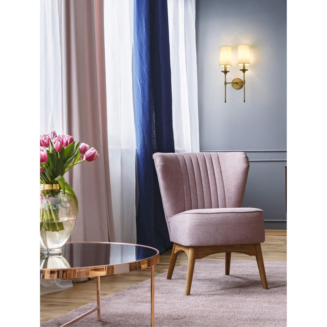 Esileth Applique Murale Laiton Tissu Vintage - Neutralighting