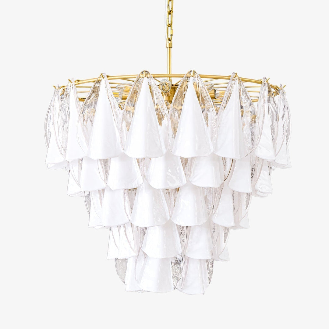 Aurora Lustre Blanc Feuille Verre Superposé Moderne - Neutralighting