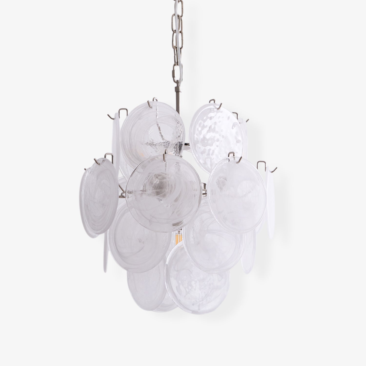Aurora Lustre Abricot Murano Verre Disque Superposé Artistique - Neutralighting