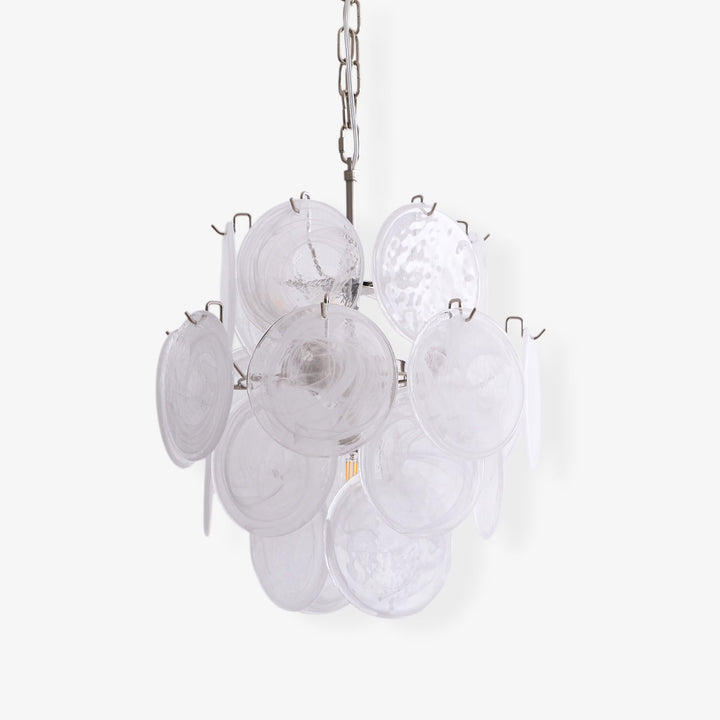 Aurora Lustre Abricot Murano Verre Disque Superposé Artistique - Neutralighting