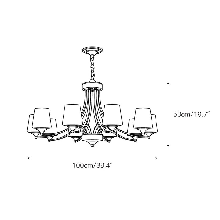 Ulrinara Chandelier Laiton Verre Luxe Postmoderne Salon - Neutralighting