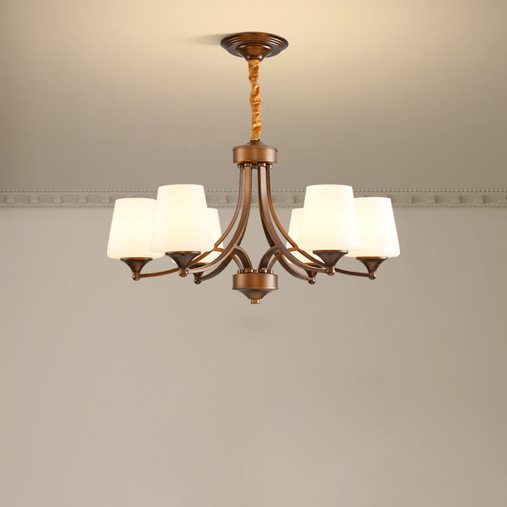 Ulrinara Chandelier Laiton Verre Luxe Postmoderne Salon - Neutralighting