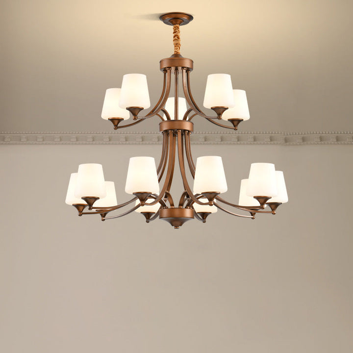 Ulrinara Chandelier Laiton Verre Luxe Postmoderne Salon - Neutralighting