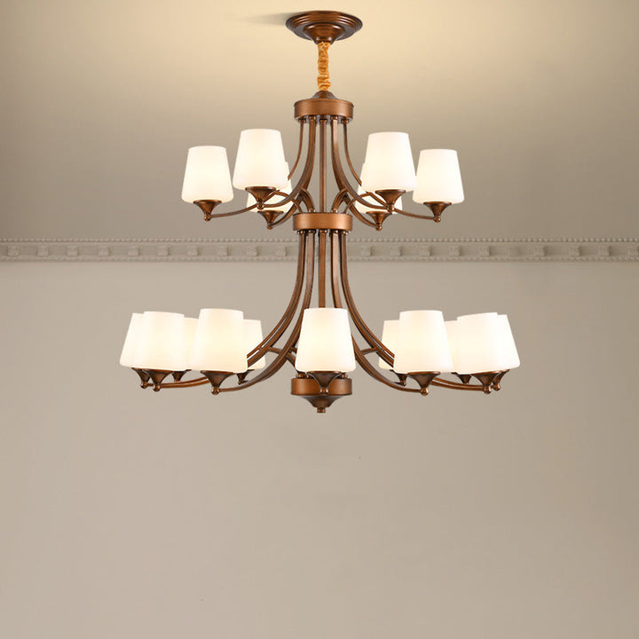 Ulrinara Chandelier Laiton Verre Luxe Postmoderne Salon - Neutralighting