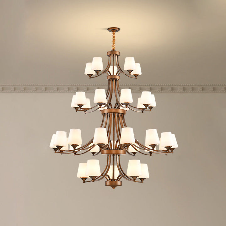 Ulrinara Chandelier Laiton Verre Luxe Postmoderne Salon - Neutralighting