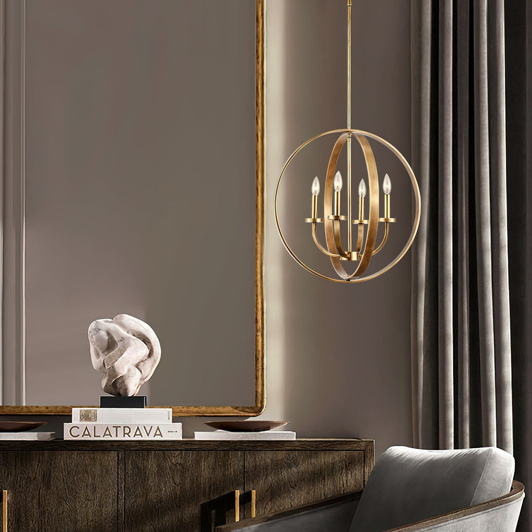 Icarila Suspension Métal Laiton Industriel Vintage Salon - Neutralighting