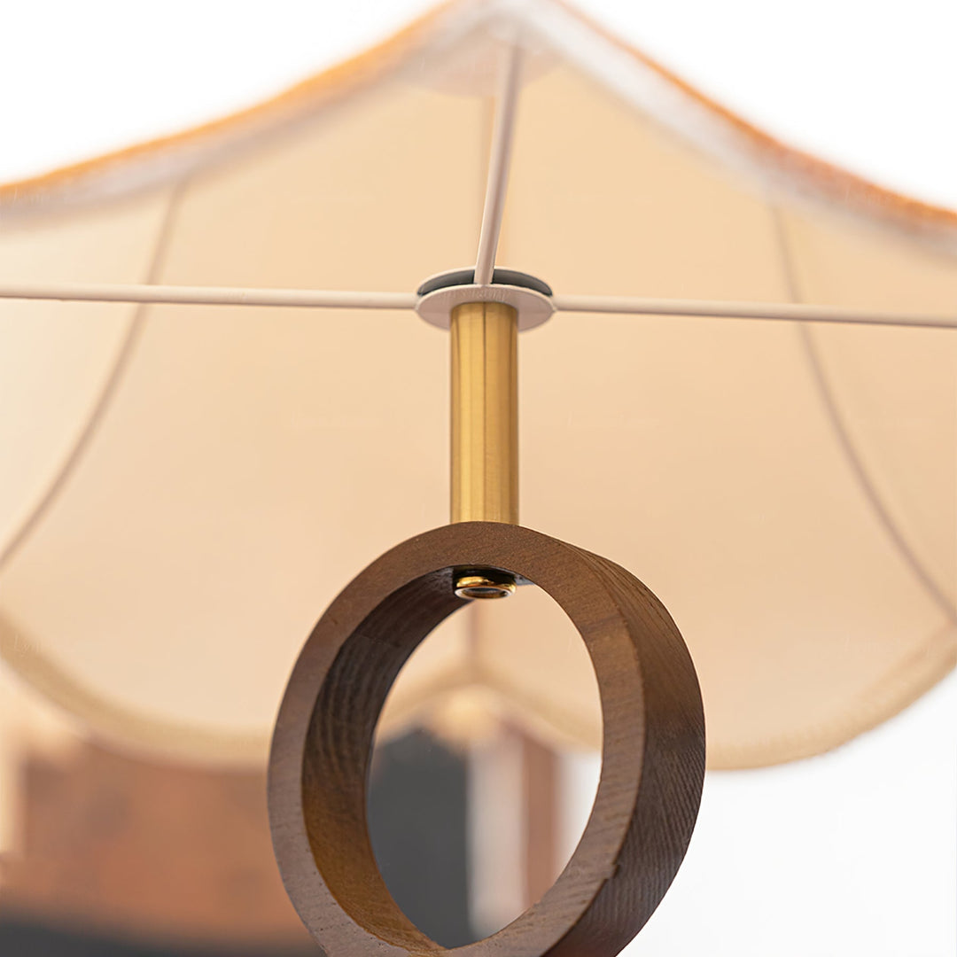 Eurvaryra Classique Élégance Tissu Bois Suspension Lumière - Neutralighting