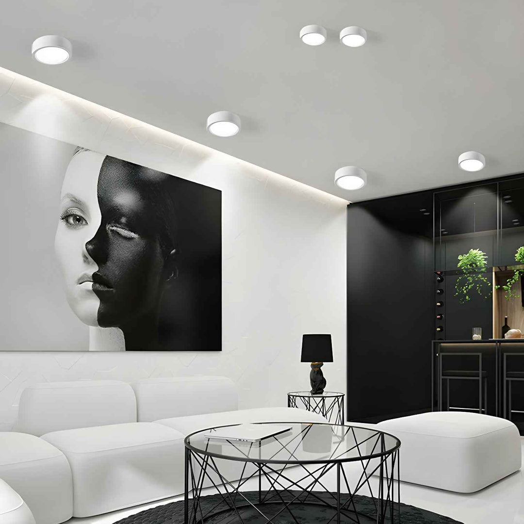 Plafonnier Usorel Acrylique 18cm Noir LED 15W