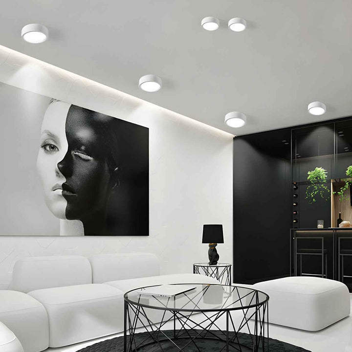 Plafonnier Usorel Acrylique 18cm Noir LED 15W
