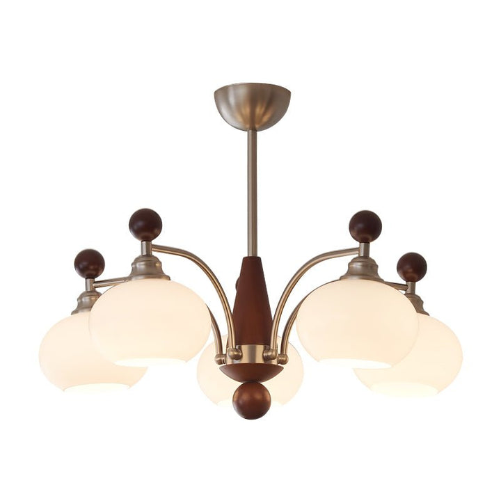Ivloria Chandelier Bois Verre Orbit Élégance Traditionnelle - Neutralighting
