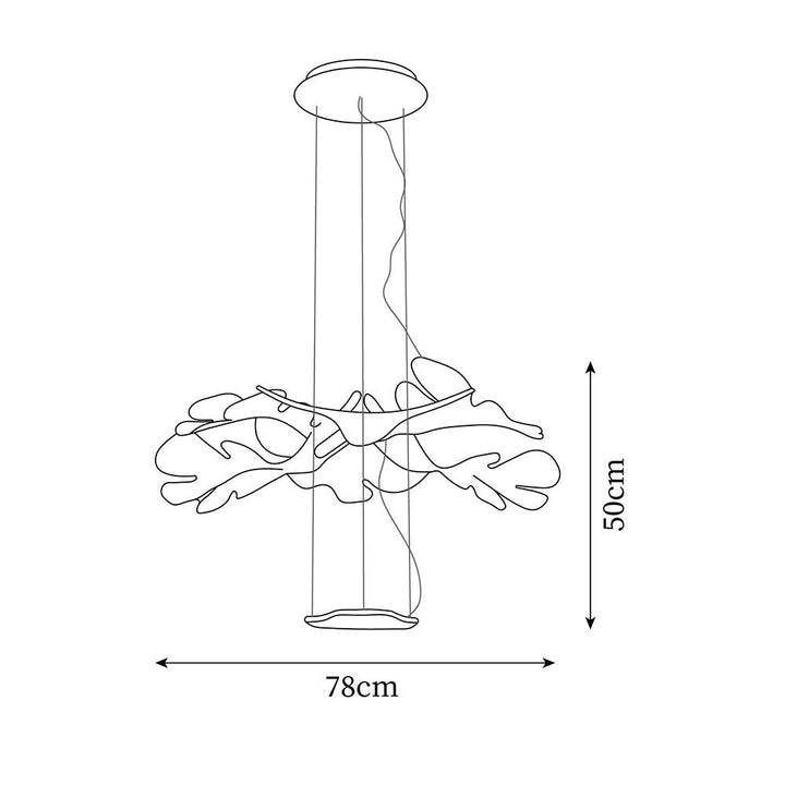Etoile Lampe Pendante Ondulée LED Organique - Neutralighting