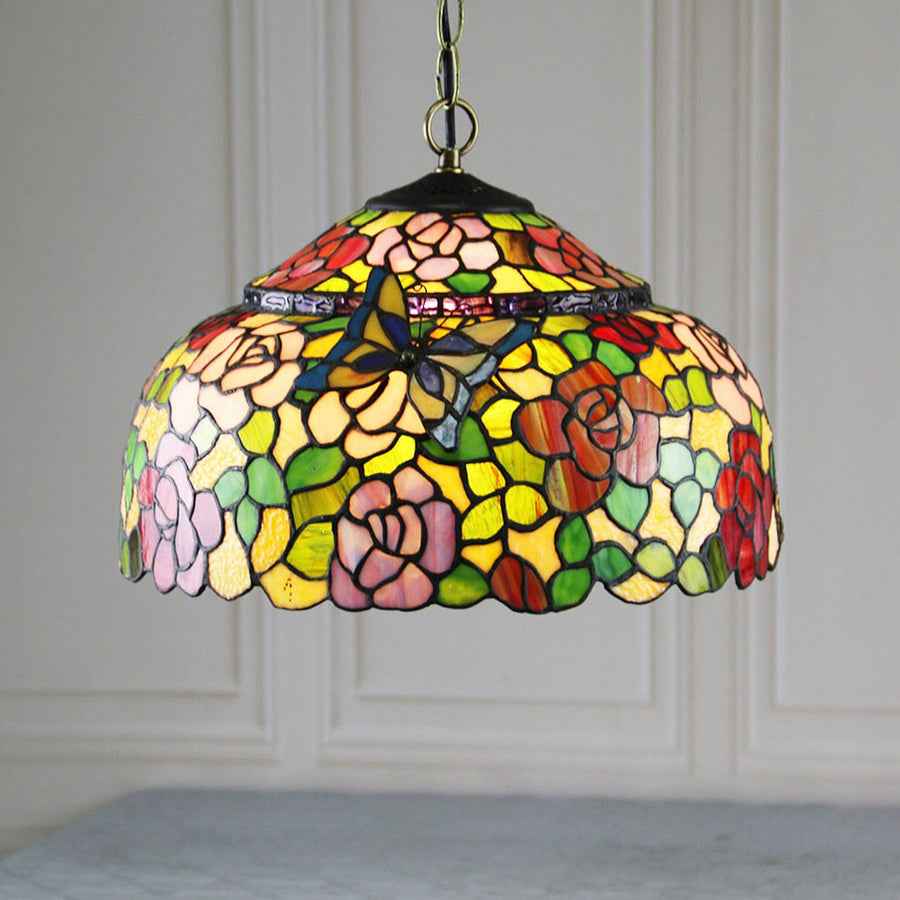 Tiffany Rétro Vintage Suspension Luxe Design Verre Salon - Neutralighting