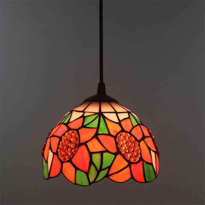 Tiffany Rétro LED Suspension Métal Verre Salon/Bar - Neutralighting