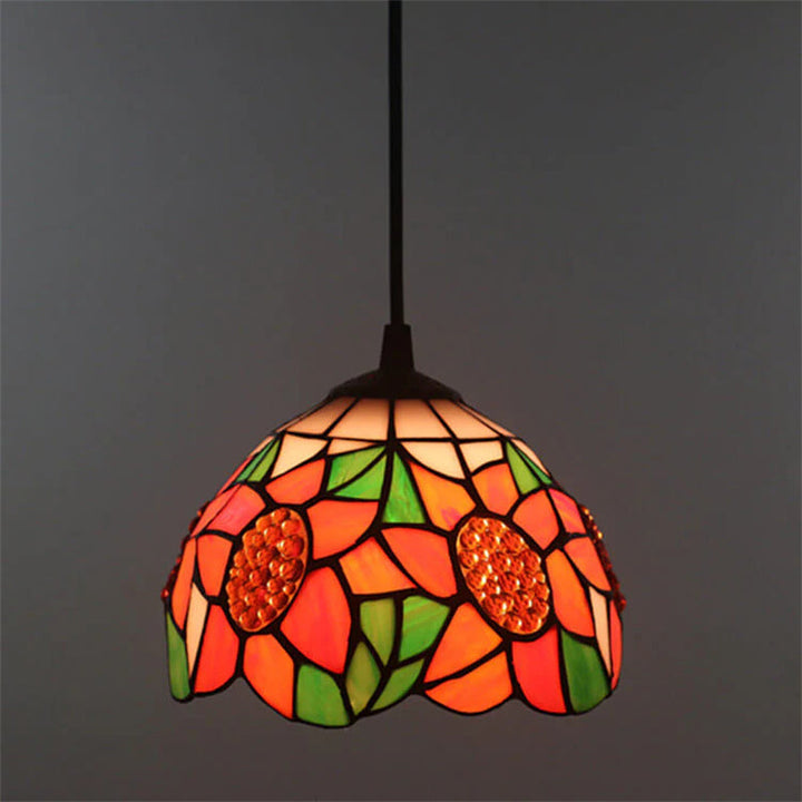 Tiffany Rétro LED Suspension Métal Verre Salon/Bar - Neutralighting