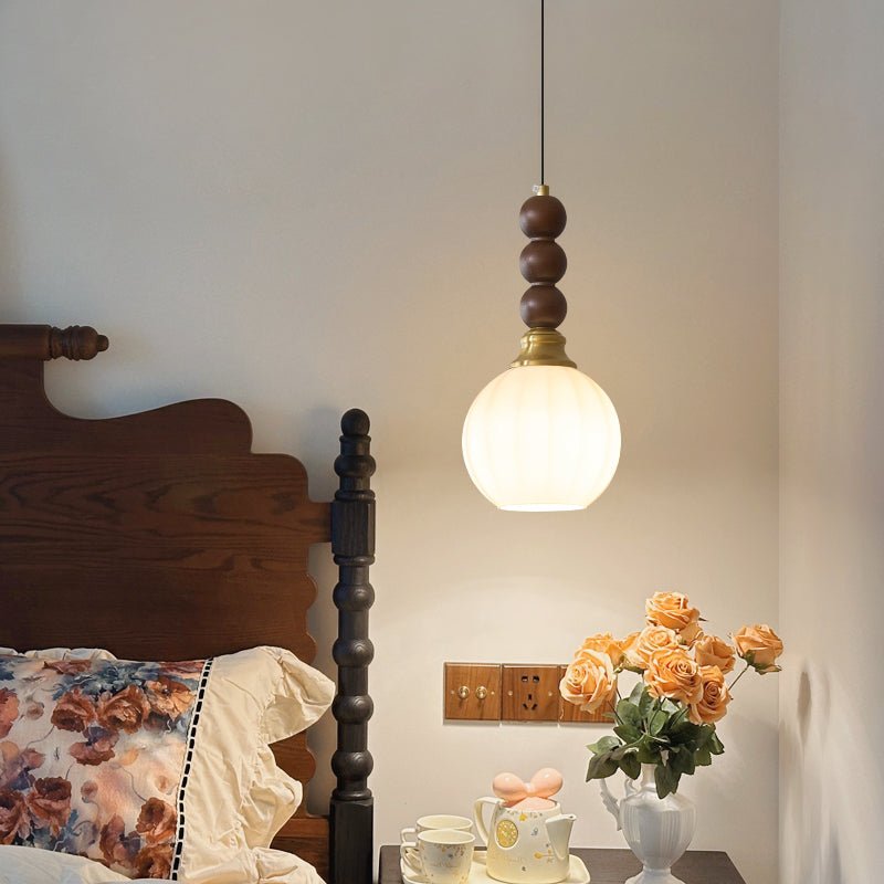 Vothaila Suspension en Verre Vintage et Bois - Neutralighting