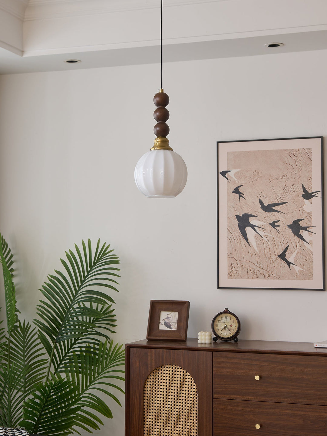 Vothaila Suspension en Verre Vintage et Bois - Neutralighting