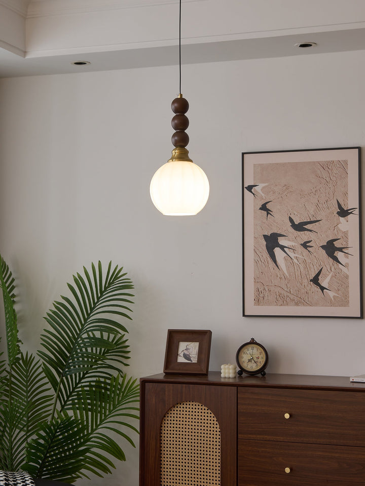 Vothaila Suspension en Verre Vintage et Bois - Neutralighting
