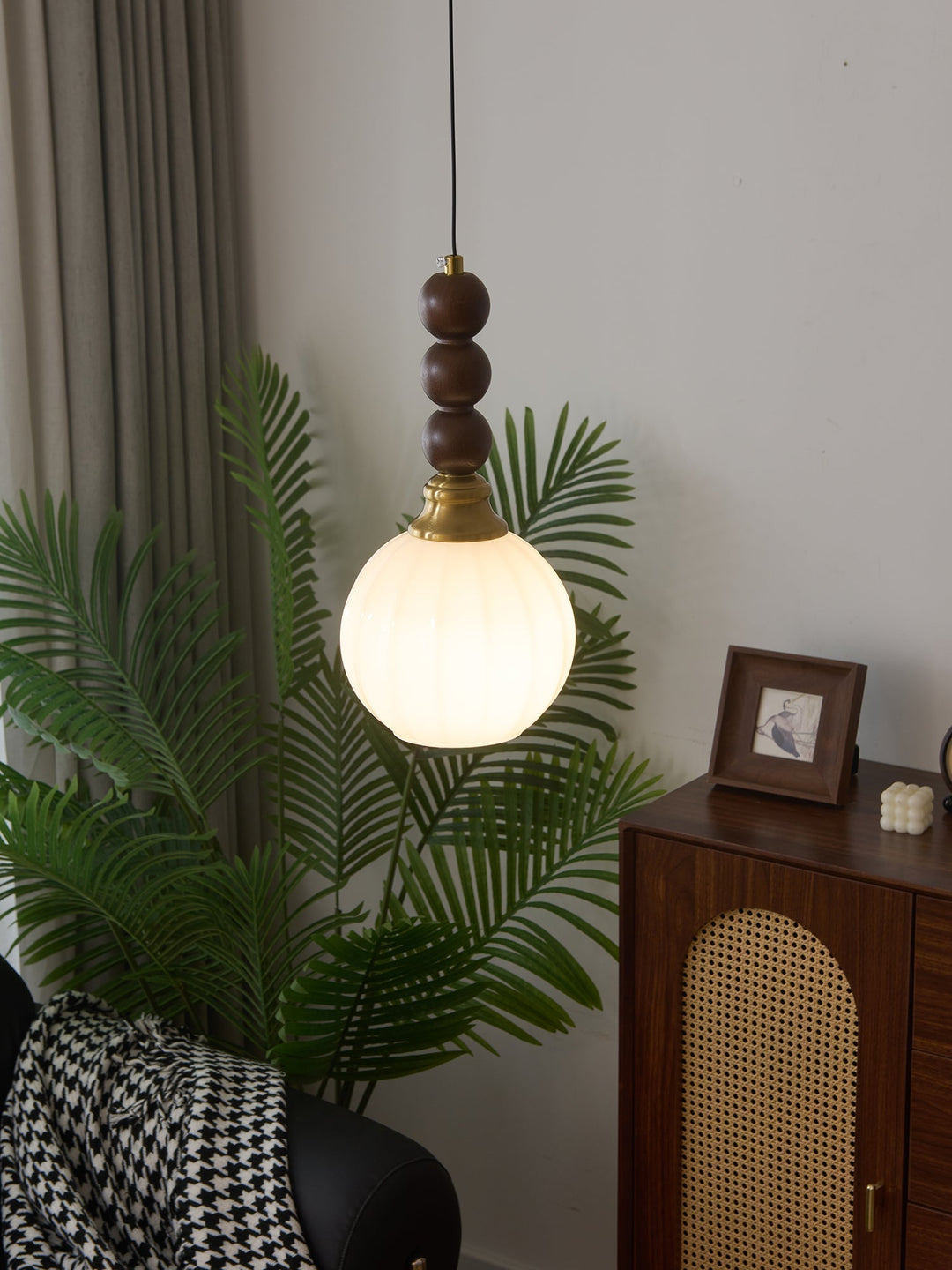 Vothaila Suspension en Verre Vintage et Bois - Neutralighting