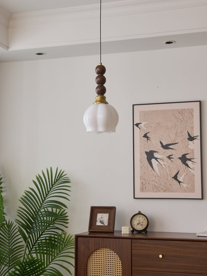 Vothaila Suspension en Verre Vintage et Bois - Neutralighting