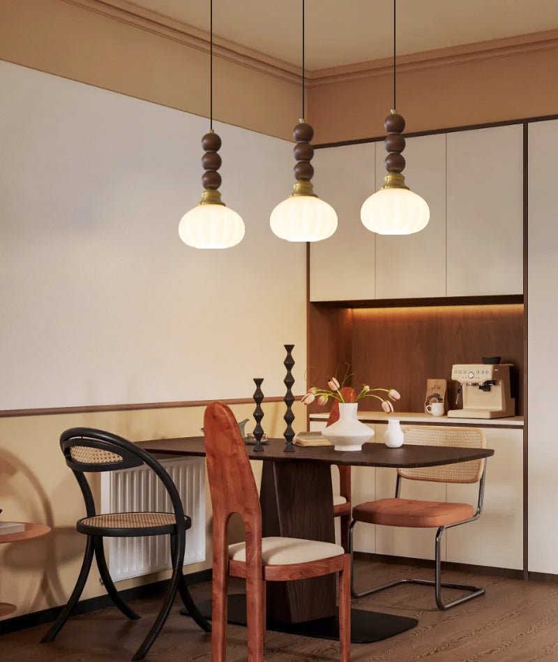 Vothaila Suspension en Verre Vintage et Bois - Neutralighting