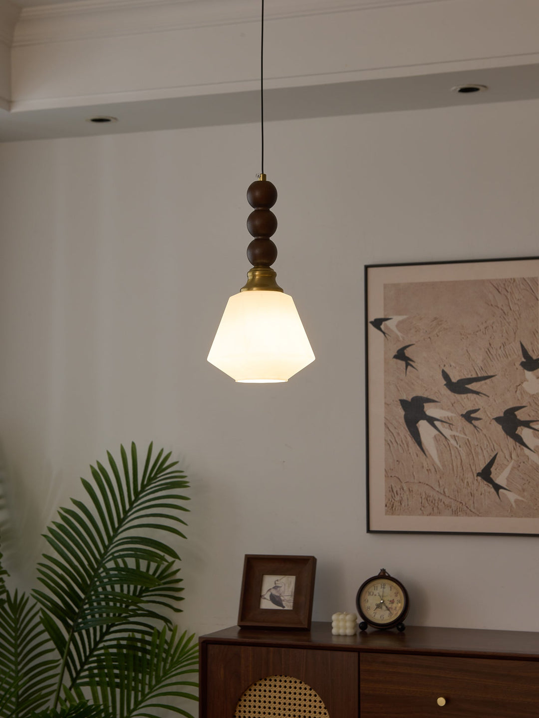 Vothaila Suspension en Verre Vintage et Bois - Neutralighting