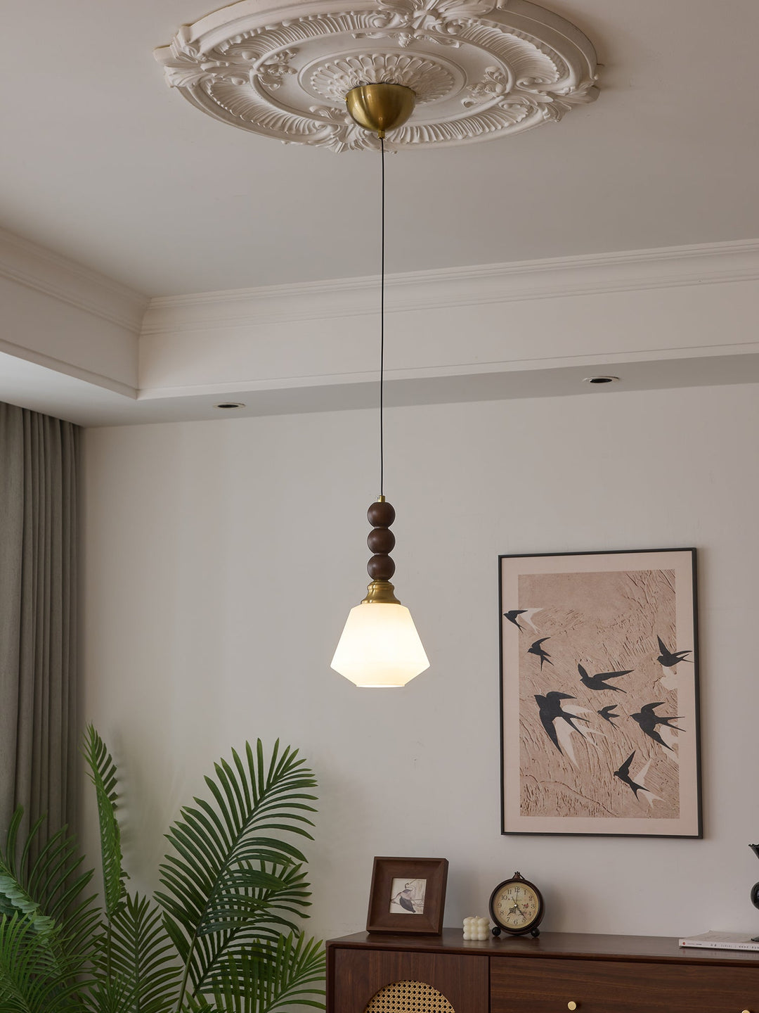 Vothaila Suspension en Verre Vintage et Bois - Neutralighting